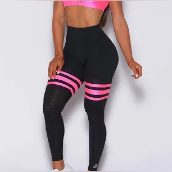 Bombshell Sportswear Pants - Bombshell sportswear Black and Pink Women's High-Waisted Leggings